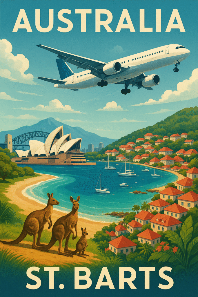 Australia to St Barts