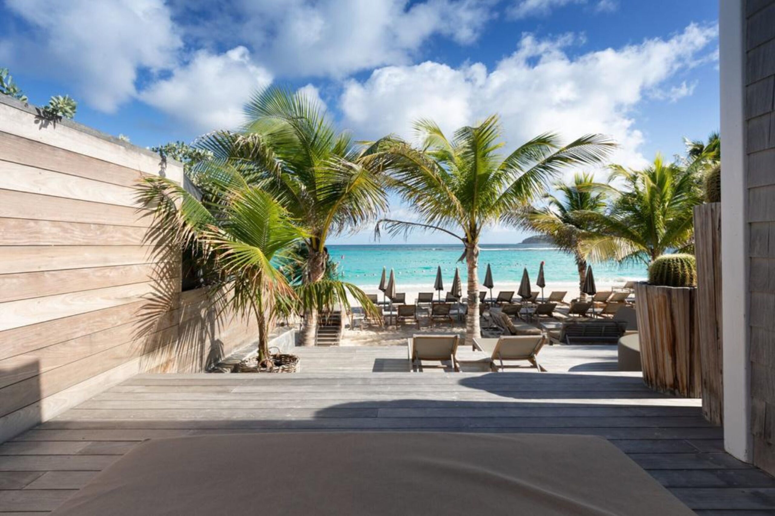 Pearl Beach Hotel St Jean beachfront panorama